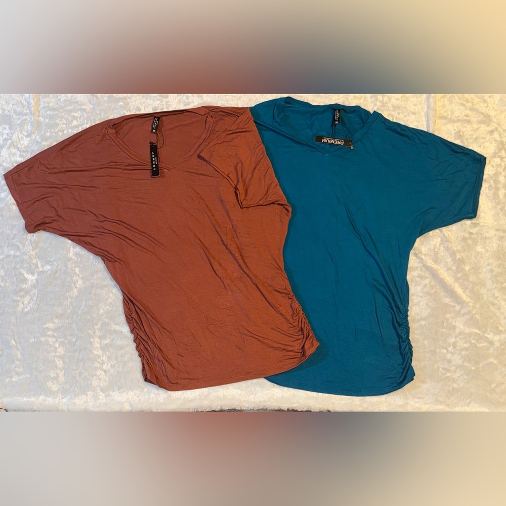 Atmos&Here Women’s Short Sleeve Tee - Teal and Rust
